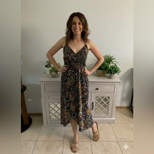 Floral Chiffon Maxi Dress JGee Size small